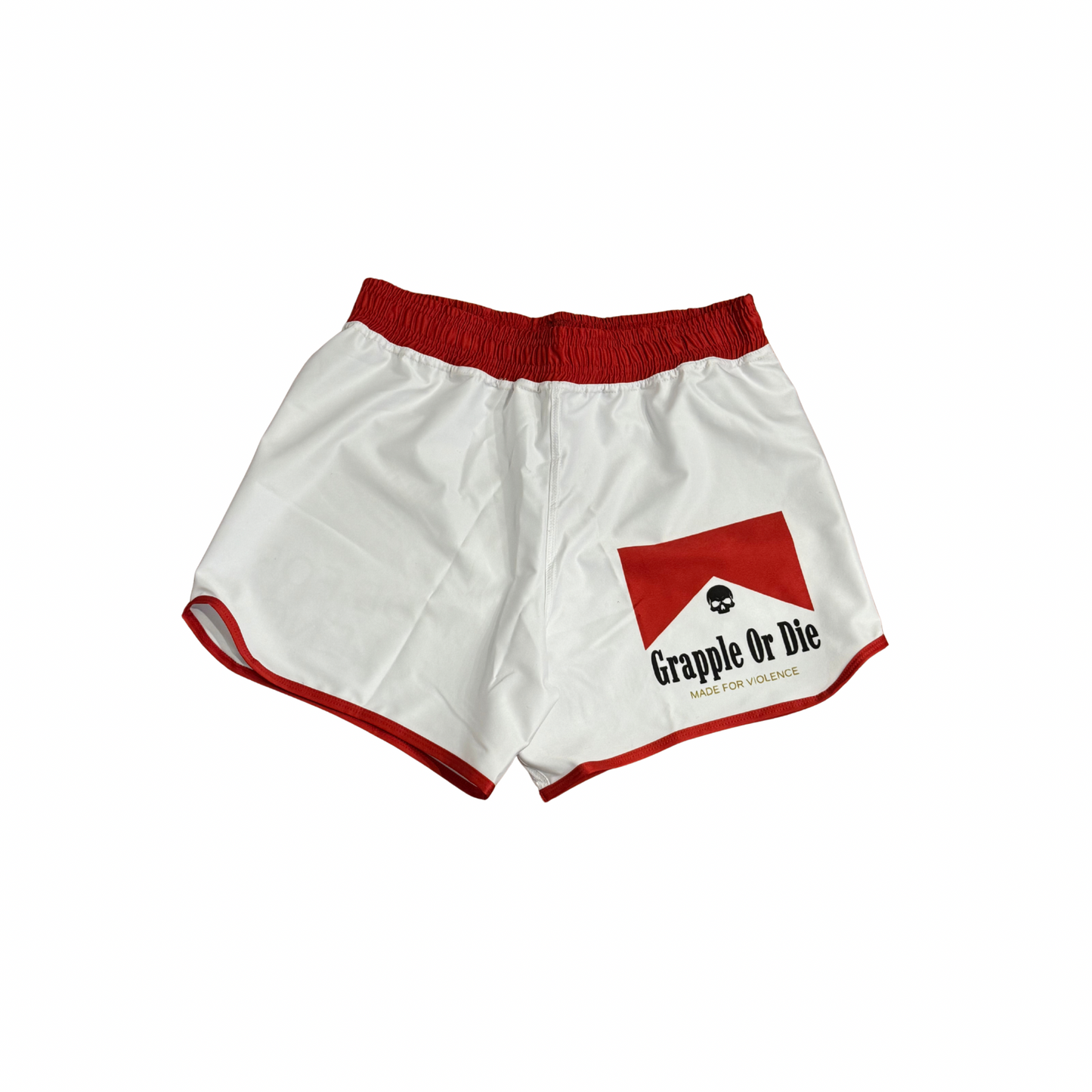 Smoke ‘em Grappling Shorts (White) - Presale