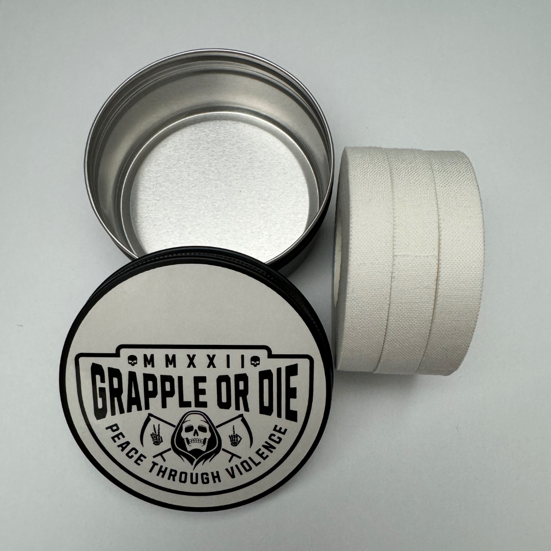 Grapple or Die Jiu-Jitsu Finger Tape (White)