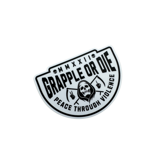 Grapple or Die Logo (White)