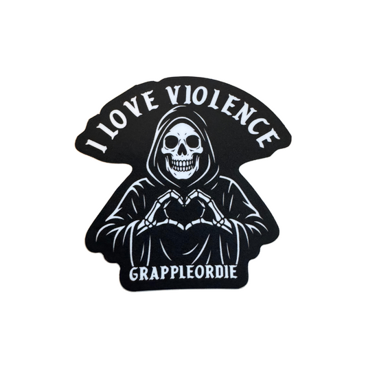 I Love Violence Sticker