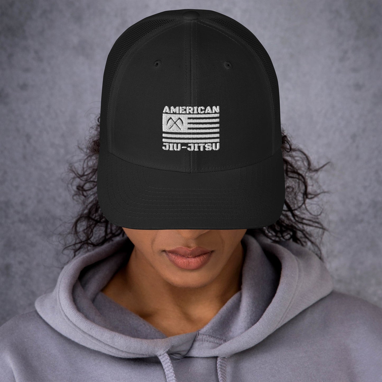 American Jiu Jitsu Flag Trucker Hat
